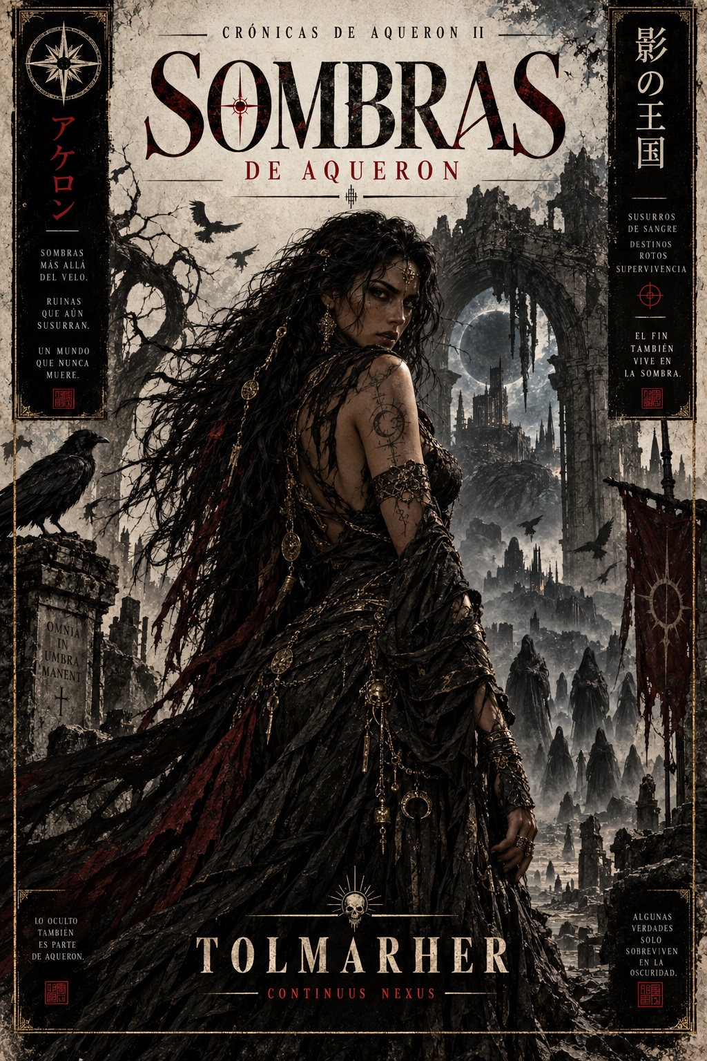 Portada de Sombras de Aqueron (Crónicas de Aqueron nº 2)