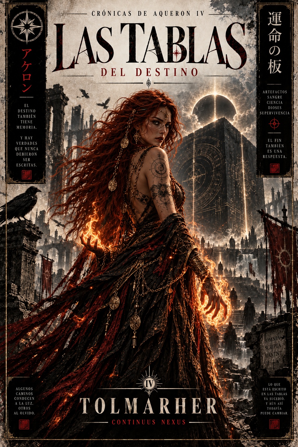 Portada de Las Tablas del Destino (Crónicas de Aqueron nº 4)